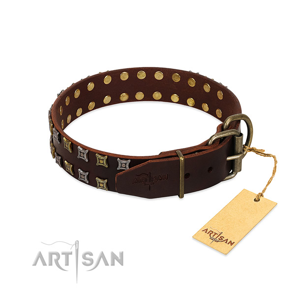 Best quality genuine leather dog collar created for your canine