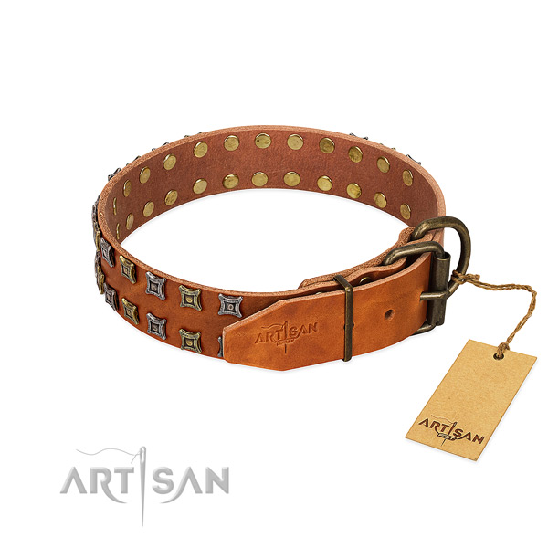 High quality leather dog collar created for your four-legged friend