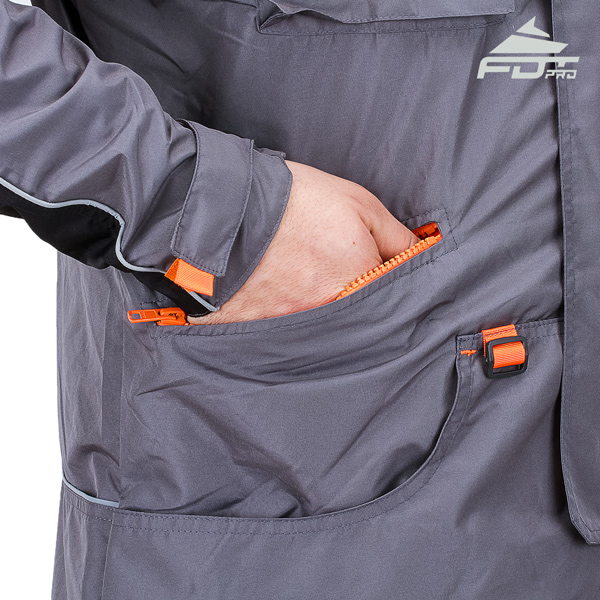 Grey FDT Pro Jacket with Durable Side Pockets