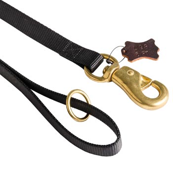 Mastiff Nylon Leash with Brass O-ring and Snap Hook
